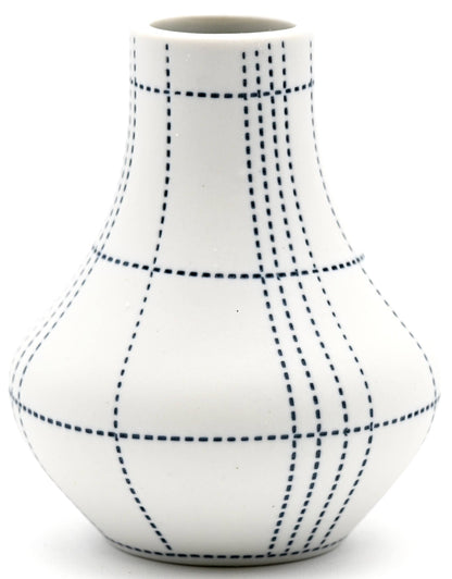 EVA Blue Dot Handcrafted Porcelain Bud Vase - r. h. ballard shop & gallery