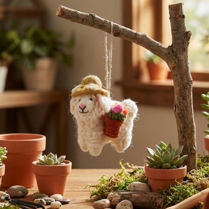 Handmade Felt Sofia the Spring Sheep Easter Decoration - r. h. ballard shop & gallery