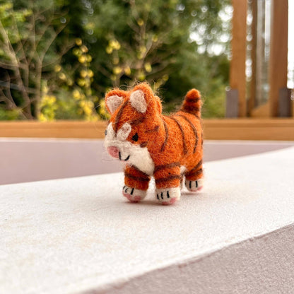 Handmade Felt Colin the Cat Hanging Decoration