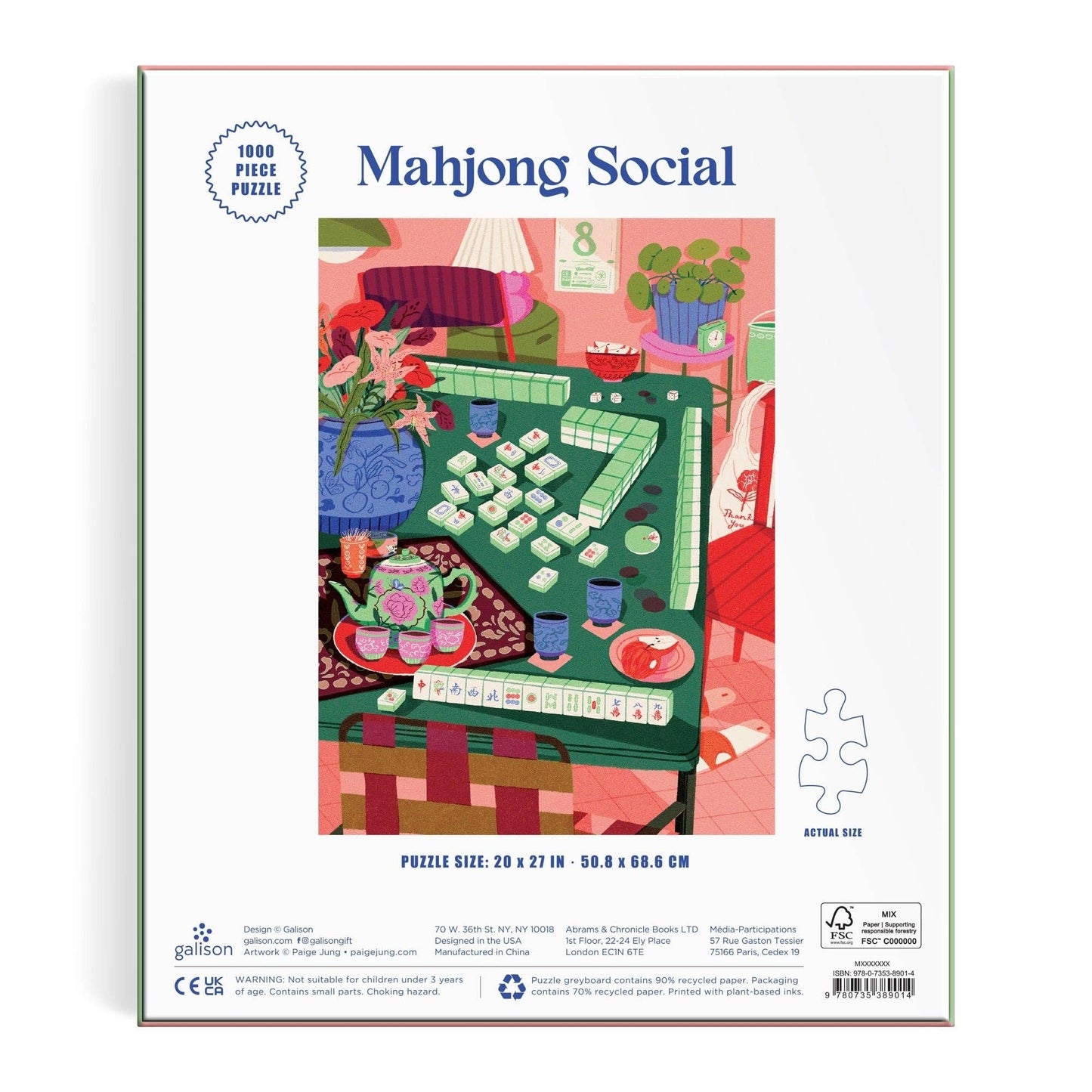 Mahjong Social 1000 Piece Puzzle