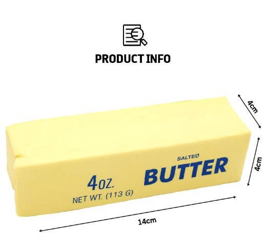 Butter Stress Ball – Soft & Slow-Rebound Squishy Toy - r. h. ballard shop & gallery