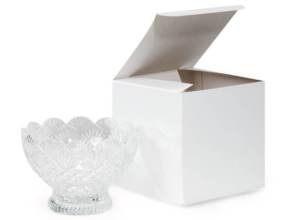 Recycled White Gift Boxes: White / 100 Pack / 4x4x4"