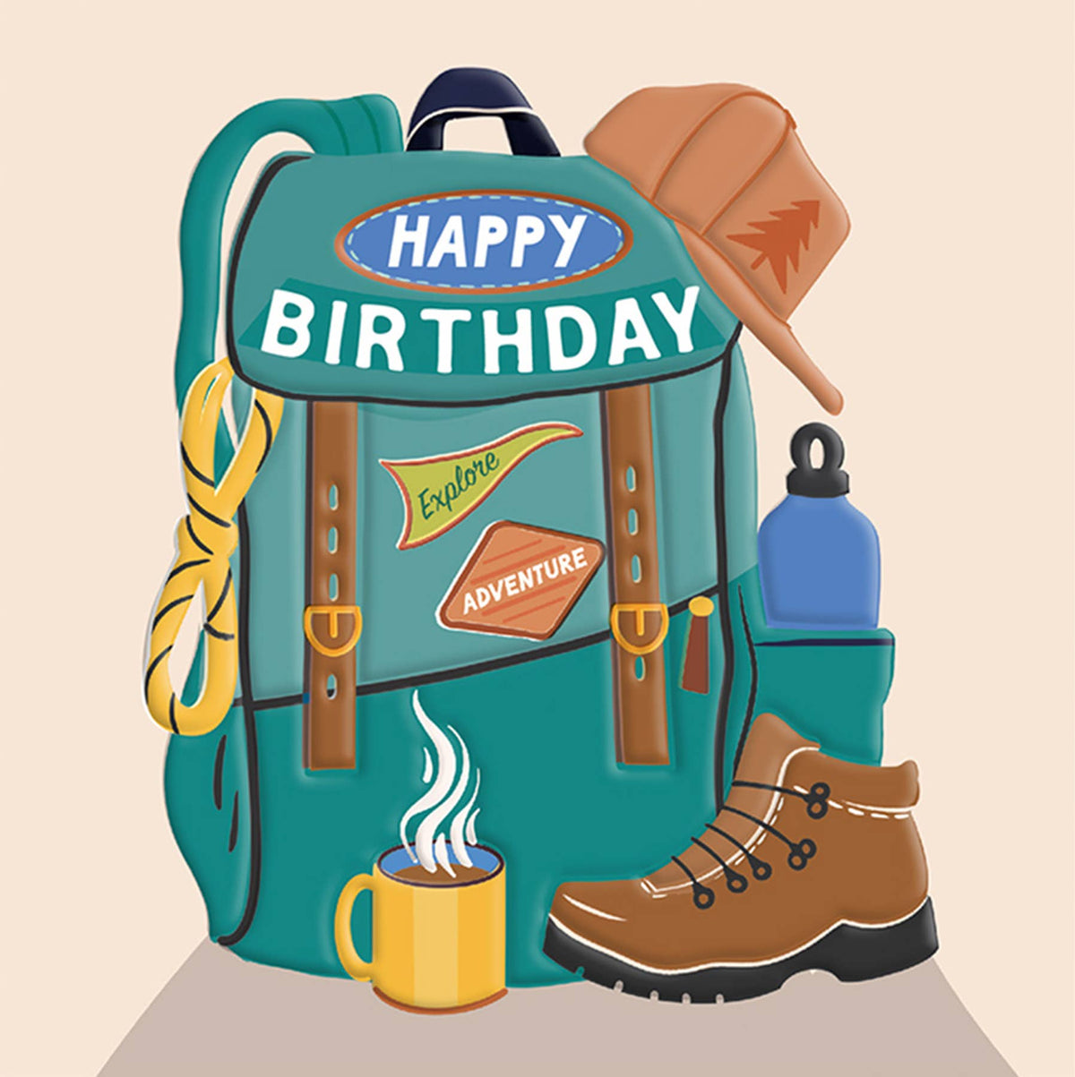 BIRTHDAY BACKPACK GREETING CARD  ROSANNA ROSSI - r. h. ballard shop & gallery