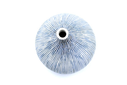 CONGO -Blue and White Handcrafted Porcelain Bud Vase