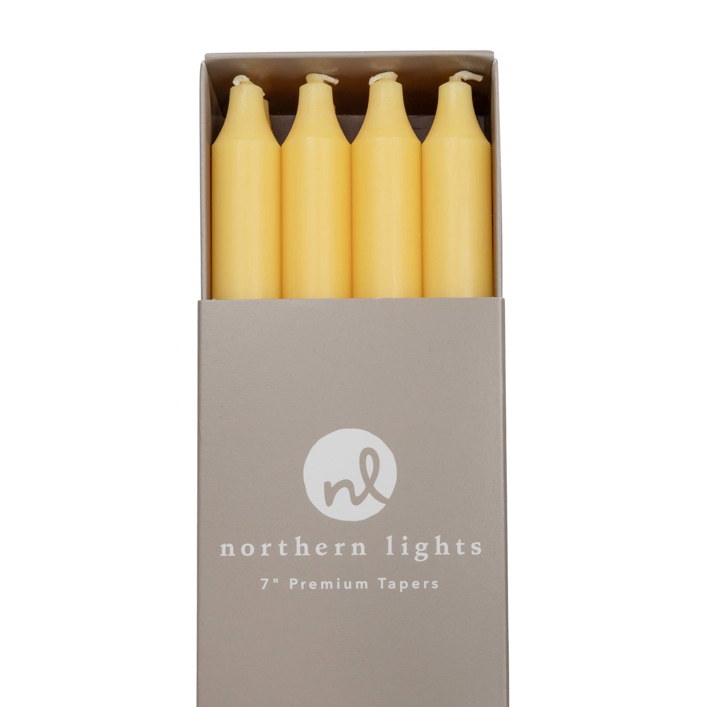 7" Taper Candles - 12pc Box: Pure White