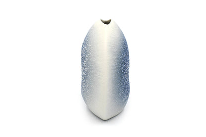 DIVA ROUND S-BLUE Handcrafted Porcelain Bud Vase