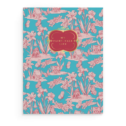Fairy House Toile Softcover Notebook - Blue - r. h. ballard shop & gallery