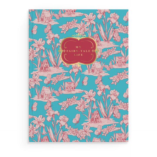 Fairy House Toile Softcover Notebook - Blue - r. h. ballard shop & gallery