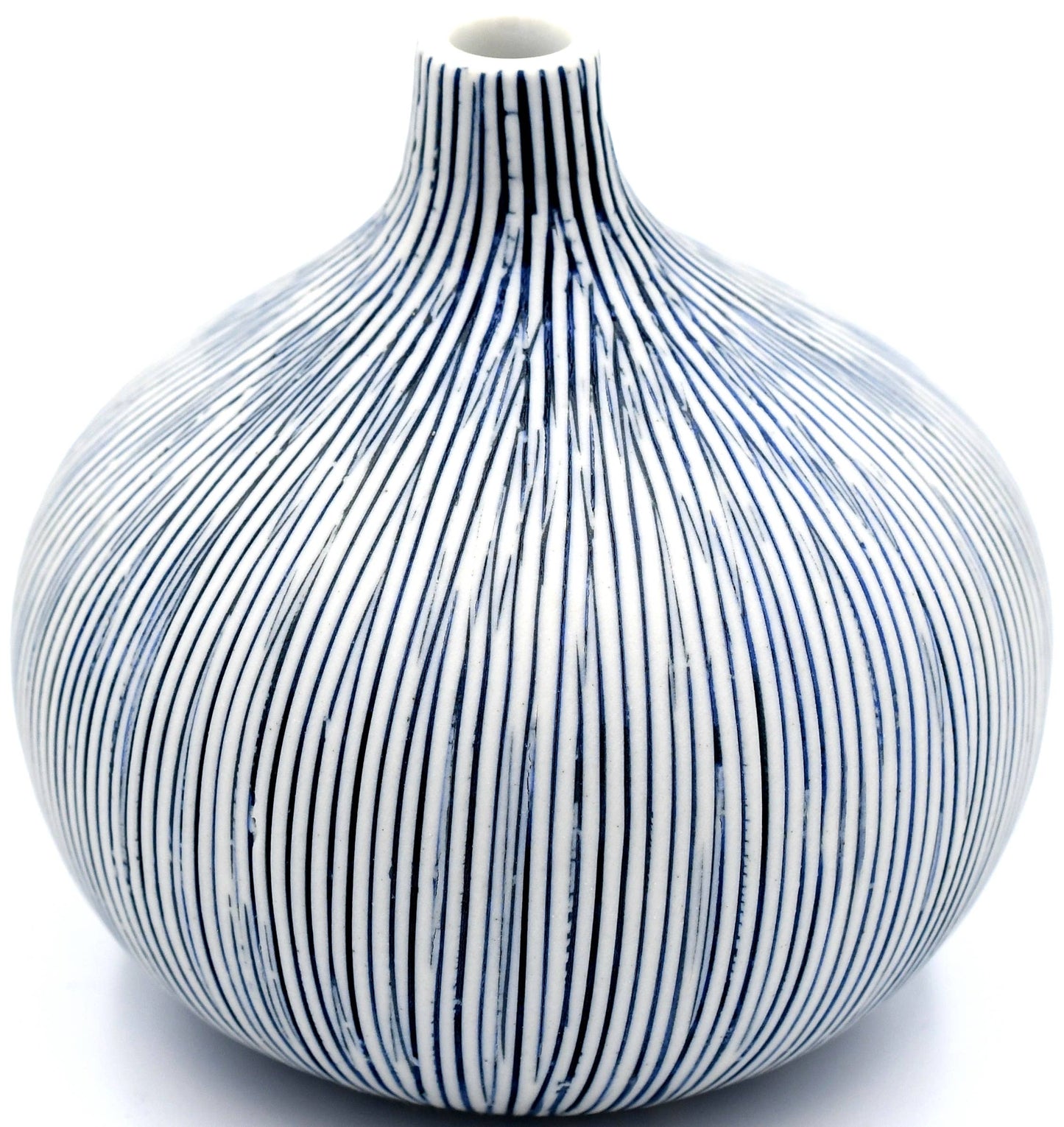 CONGO -Blue and White Handcrafted Porcelain Bud Vase
