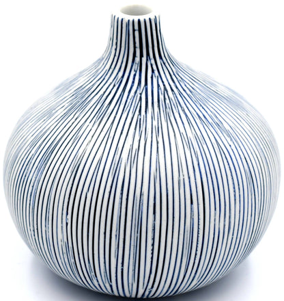 CONGO -Blue and White Handcrafted Porcelain Bud Vase