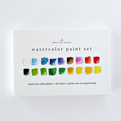 Watercolor Paint Set 18 Colors with Brush - r. h. ballard shop & gallery