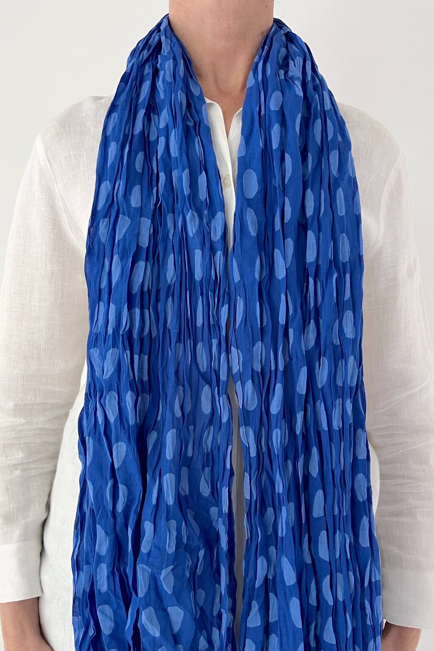 Blue Pod Cotton Scarf - r. h. ballard shop & gallery