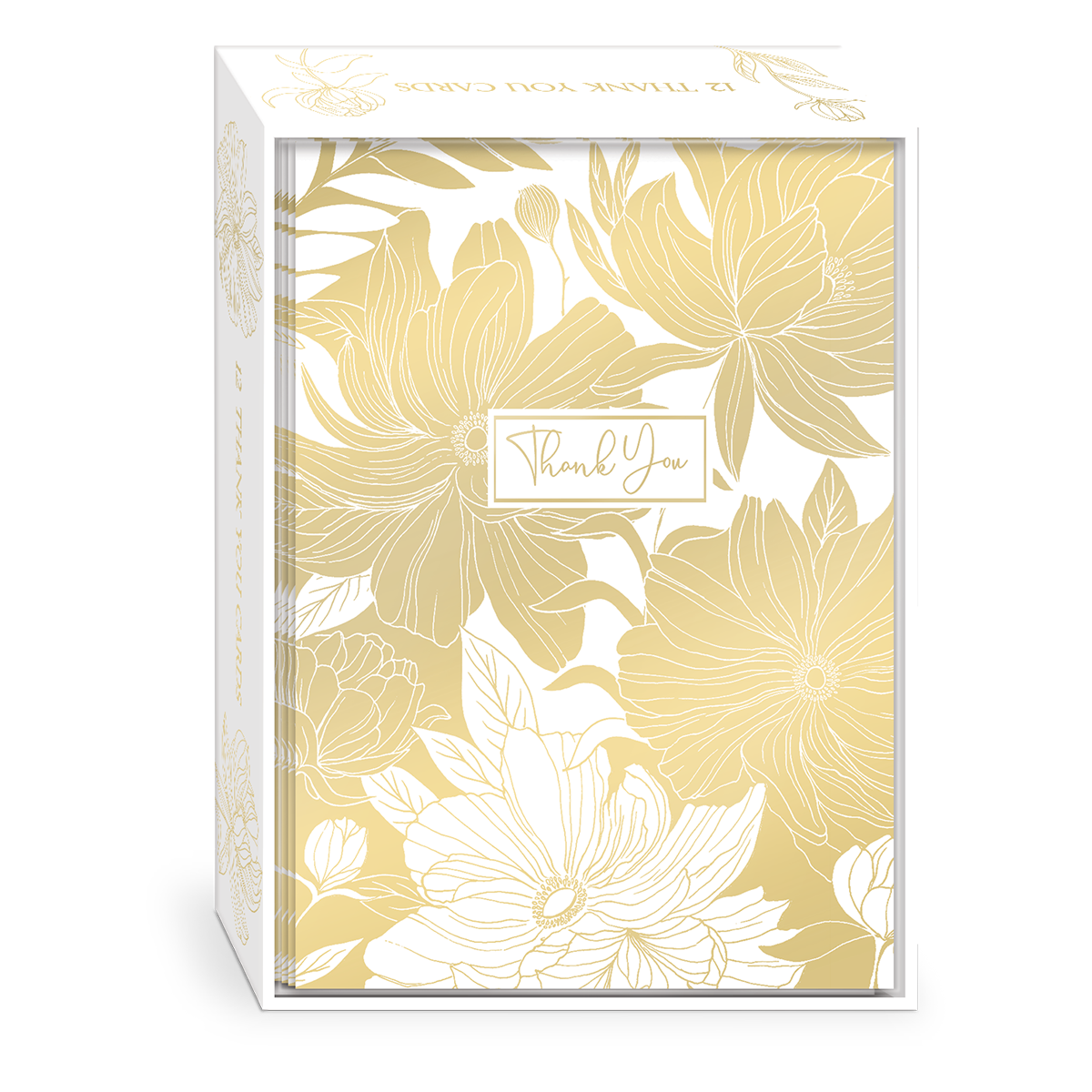 Boxed Note Cards White Dahlias Thank You (Set of 12)