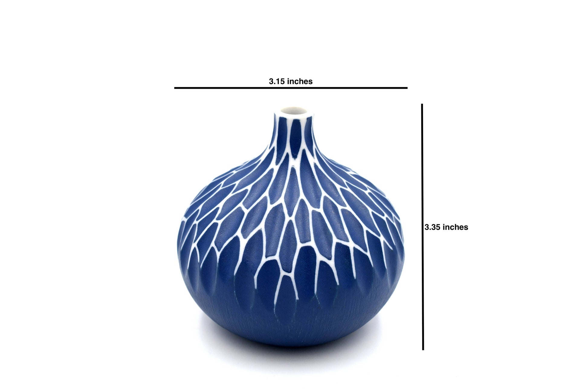 CONGO Branches Blue and White-Handcrafted Porcelain Bud Vase - r. h. ballard shop & gallery