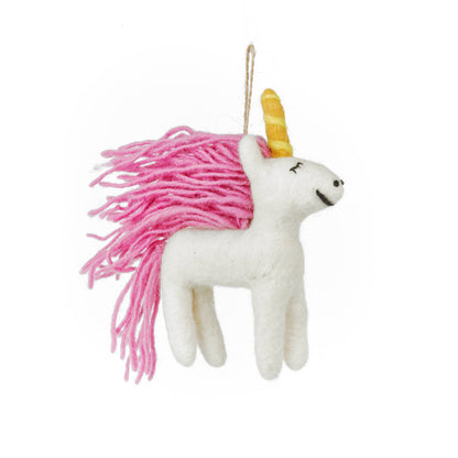 Handmade Felt Mystic Unicorn Hanging Decoration - r. h. ballard shop & gallery