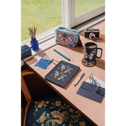 Aurora Butterfly Embroidered Pouch
