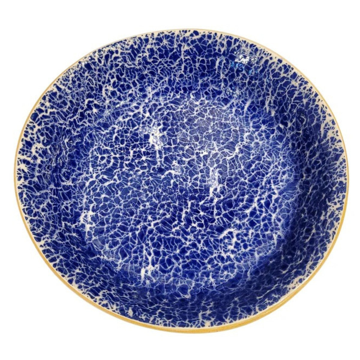 Cobalt Crackle Pasta Bowl 8.5in x 1.5in