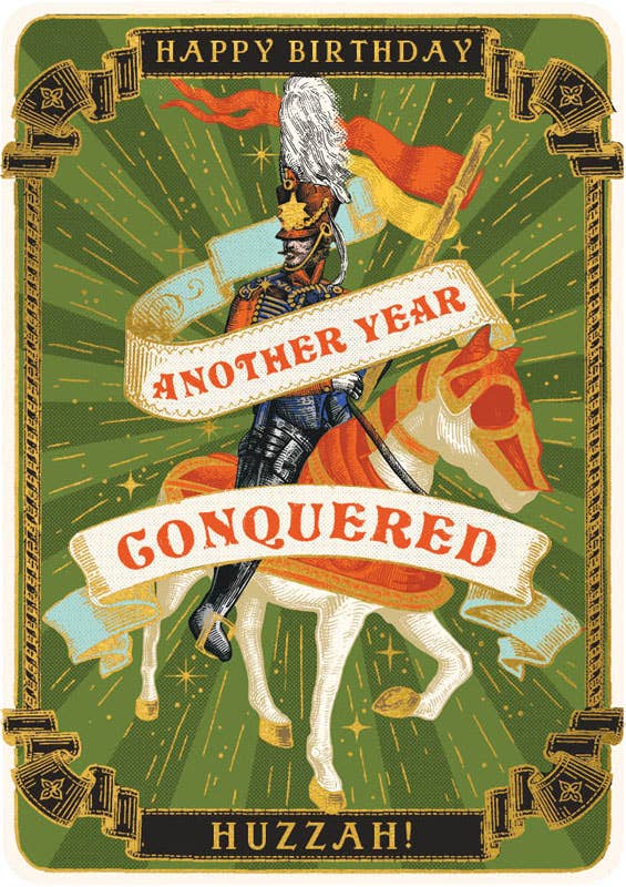 Birthday Conquer Greeting Card - r. h. ballard shop & gallery