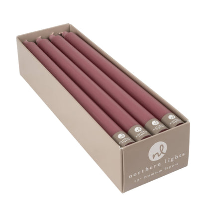 12" Taper Candles - 12pc Box: Pure White