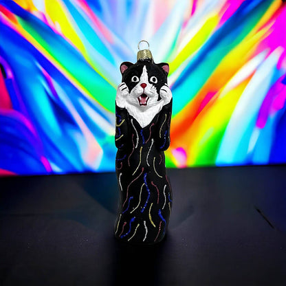 Museum Collection- THE SCREAM Screaming Cat Glass Ornament  