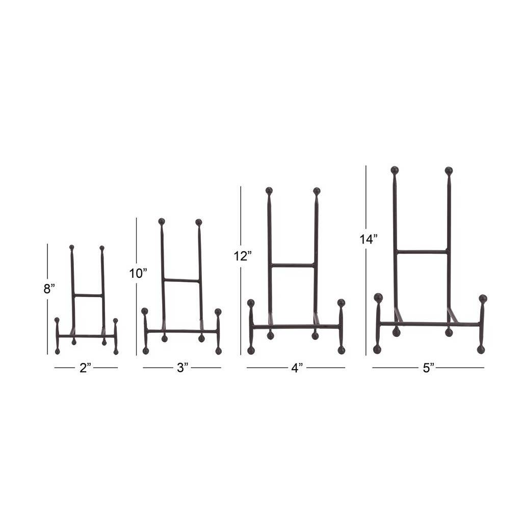 Black Iron (Metal) Tabletop Display Easel - Set of 4