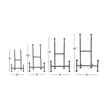 Black Iron (Metal) Tabletop Display Easel - Set of 4