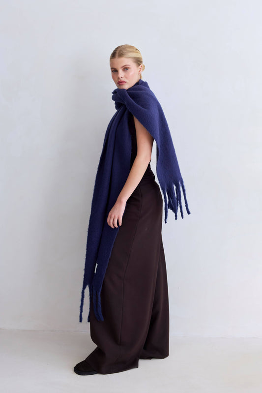 The Reykjavik Scarf - 100% Recycled - Midnight Blue - r. h. ballard shop & gallery