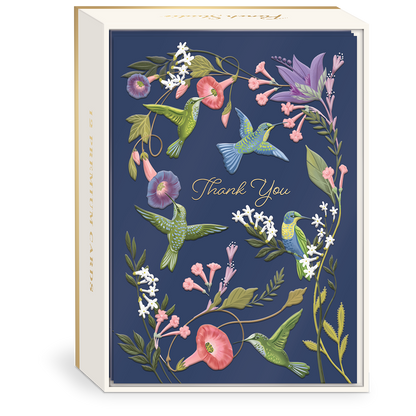 Thank You Boxed Note Cards - Hummingbirds