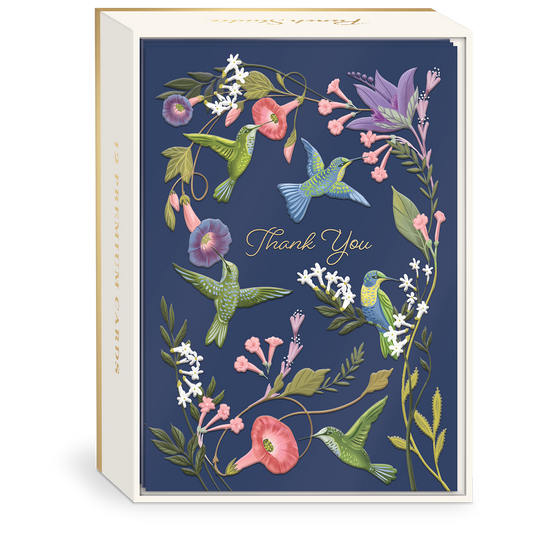 Thank You Boxed Note Cards - Hummingbirds
