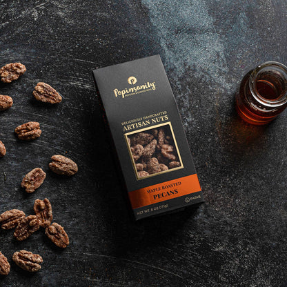 Maple Roasted Pecans | Gourmet Candied Nuts Gift | 6oz Box - r. h. ballard shop & gallery