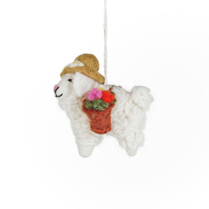 Handmade Felt Sofia the Spring Sheep Easter Decoration - r. h. ballard shop & gallery