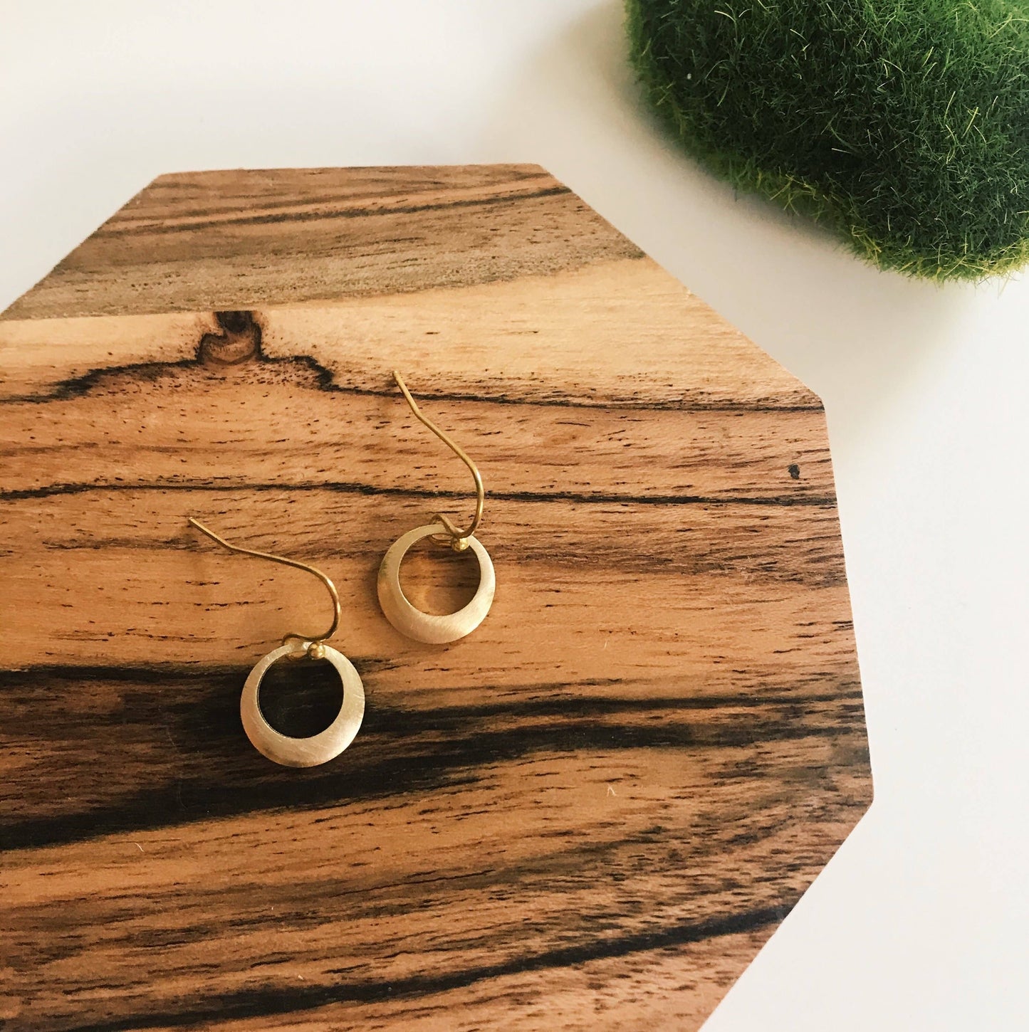 Small Brass Hoop Earrings
