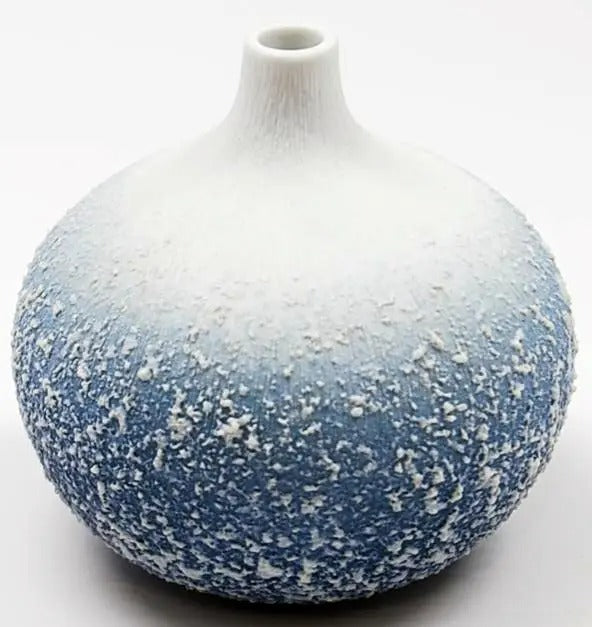 Congo Blue Textural Porcelain Bud Vase - r. h. ballard shop & gallery