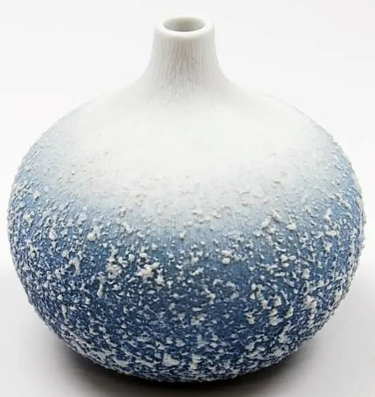 Congo Blue Textural Porcelain Bud Vase - r. h. ballard shop & gallery