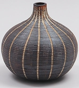 Congo Brown Basket Porcelain Bud Vase