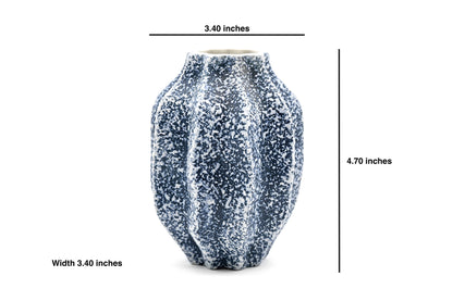 451W15BLUE MAFA MINI L - Handcrafted Porcelain Vase