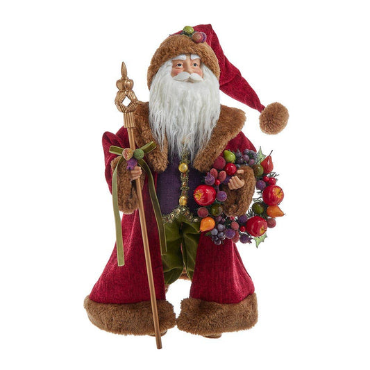 20"SUGAR FRUIT SANTA W/FRUIT WREATH - r. h. ballard shop & gallery
