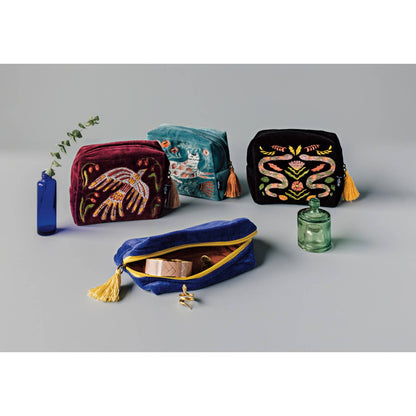 Plume Bird Embroidered Pouch