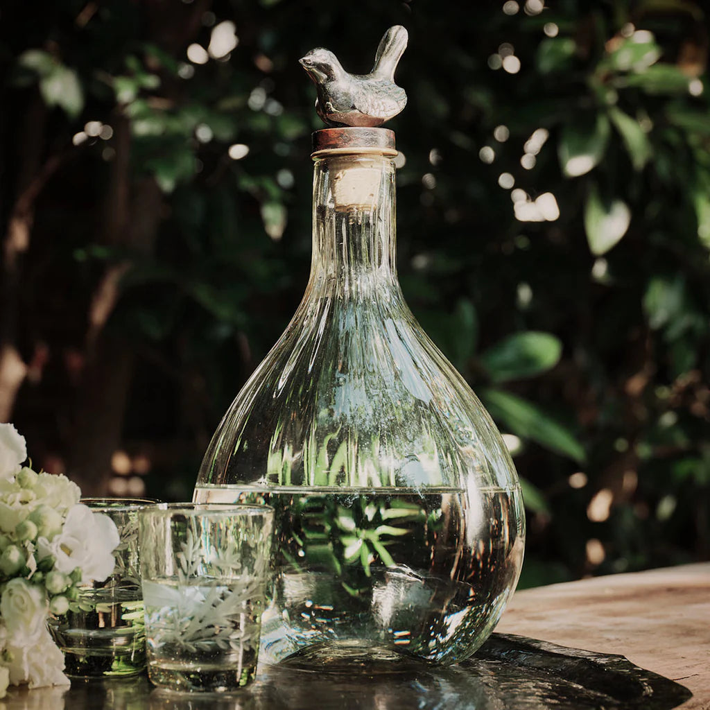 Vuelo Decanter with Bird Topper - r. h. ballard shop & gallery