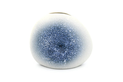 DIVA ROUND S-BLUE Handcrafted Porcelain Bud Vase