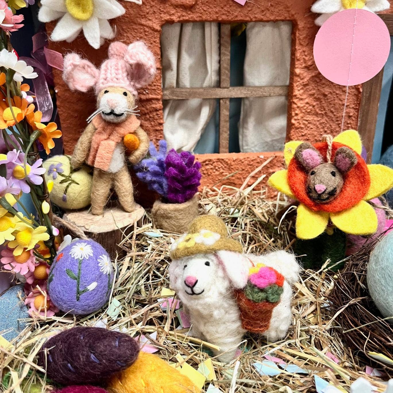 Handmade Felt Sofia the Spring Sheep Easter Decoration - r. h. ballard shop & gallery