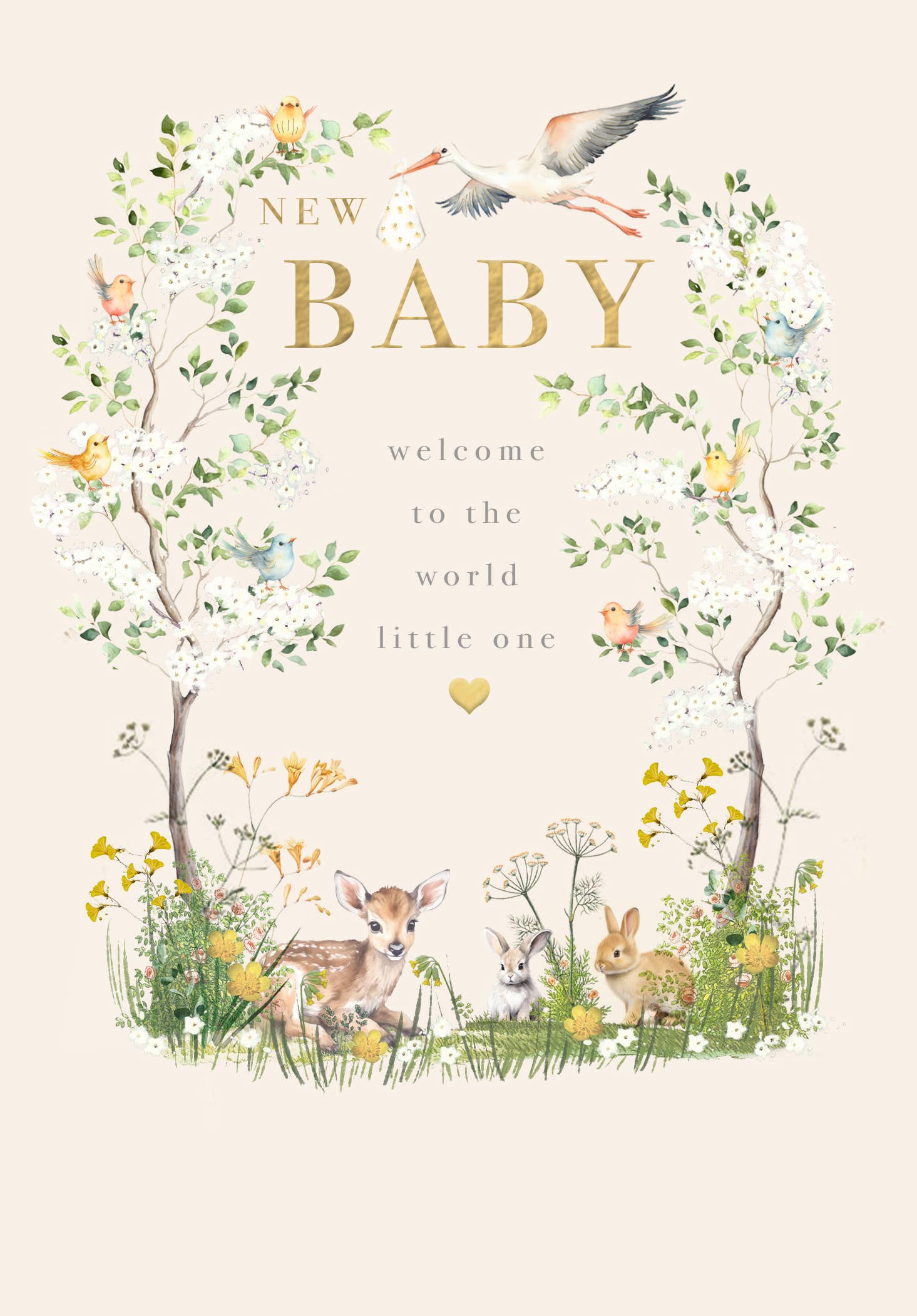 NEW BABY FOREST GREETING CARD ABACUS - r. h. ballard shop & gallery