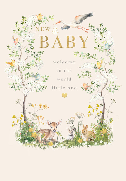 NEW BABY FOREST GREETING CARD ABACUS - r. h. ballard shop & gallery