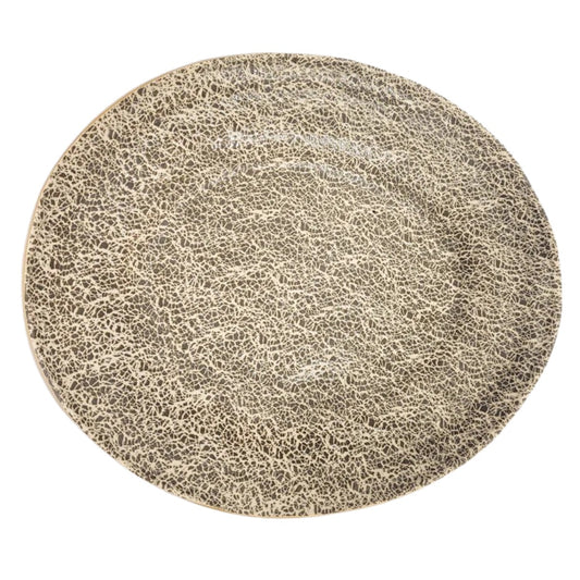 Charcoal Crackle Banquet Oval Serving Platter, 17in x 15in x 1.5in