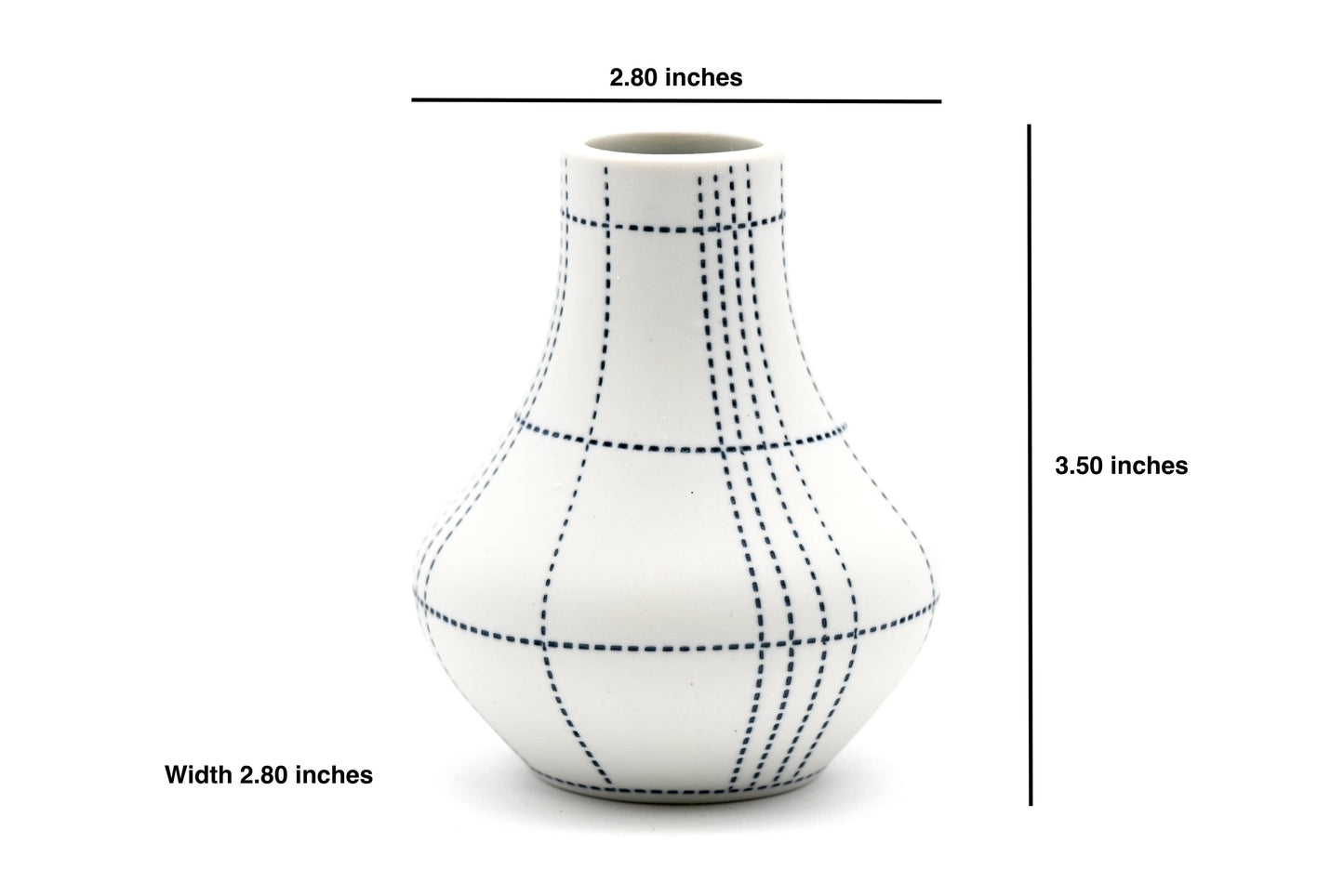EVA Blue Dot Handcrafted Porcelain Bud Vase - r. h. ballard shop & gallery