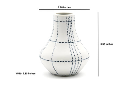 EVA Blue Dot Handcrafted Porcelain Bud Vase - r. h. ballard shop & gallery