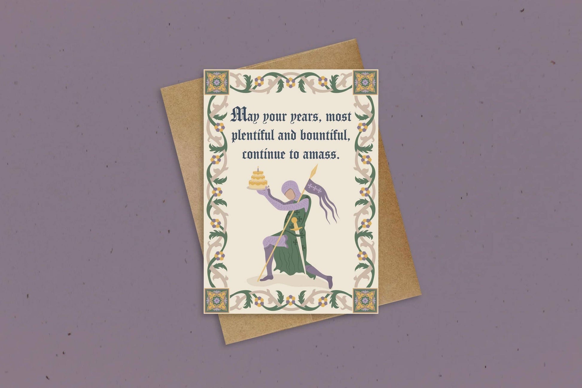 Knight Birthday - Funny Medieval Birthday Card - Lord - r. h. ballard shop & gallery