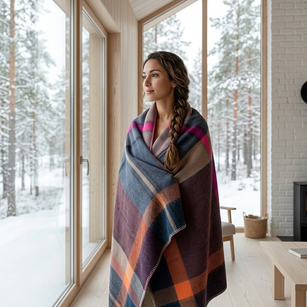 Bordeaux Alpaca Throw