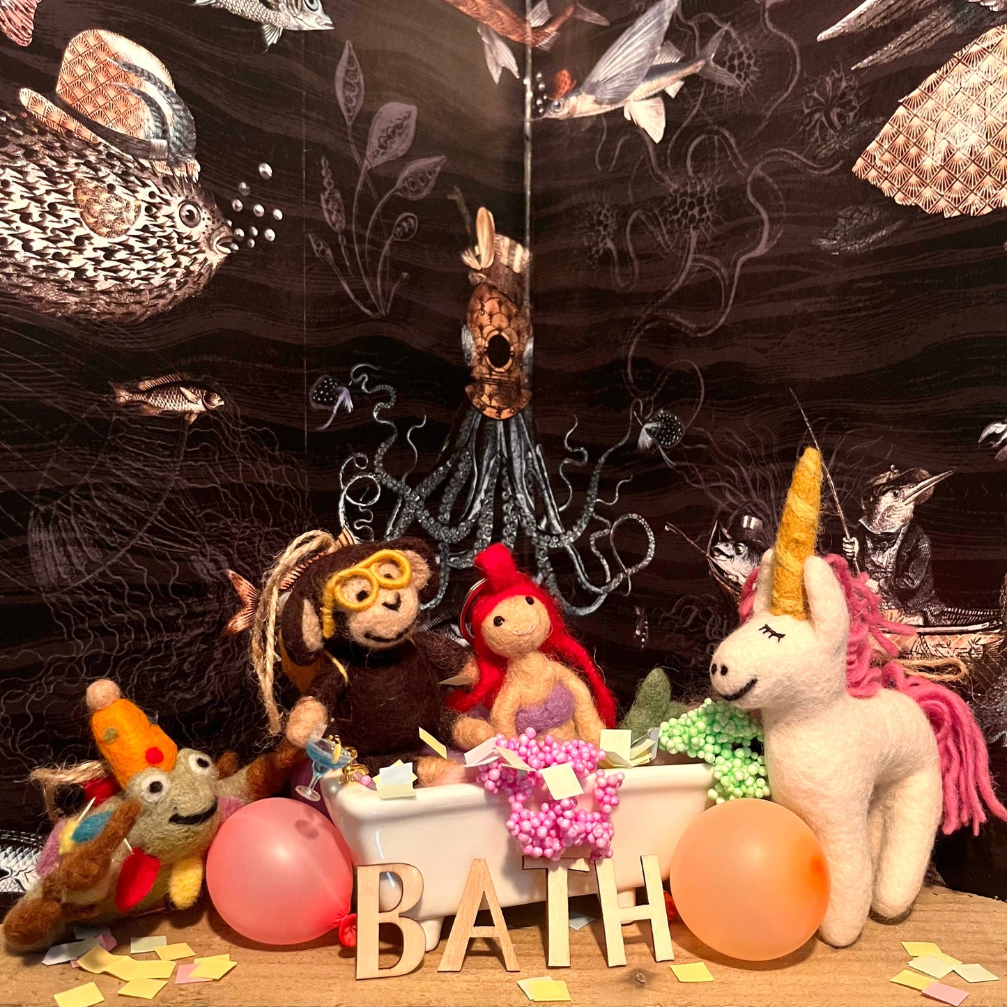 Handmade Felt Mystic Unicorn Hanging Decoration - r. h. ballard shop & gallery