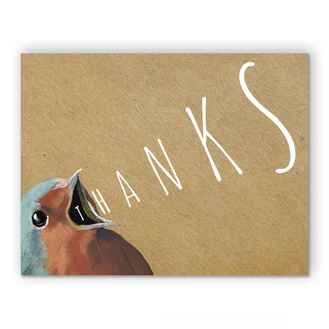 Yelling Thank You Greeting Card: Single